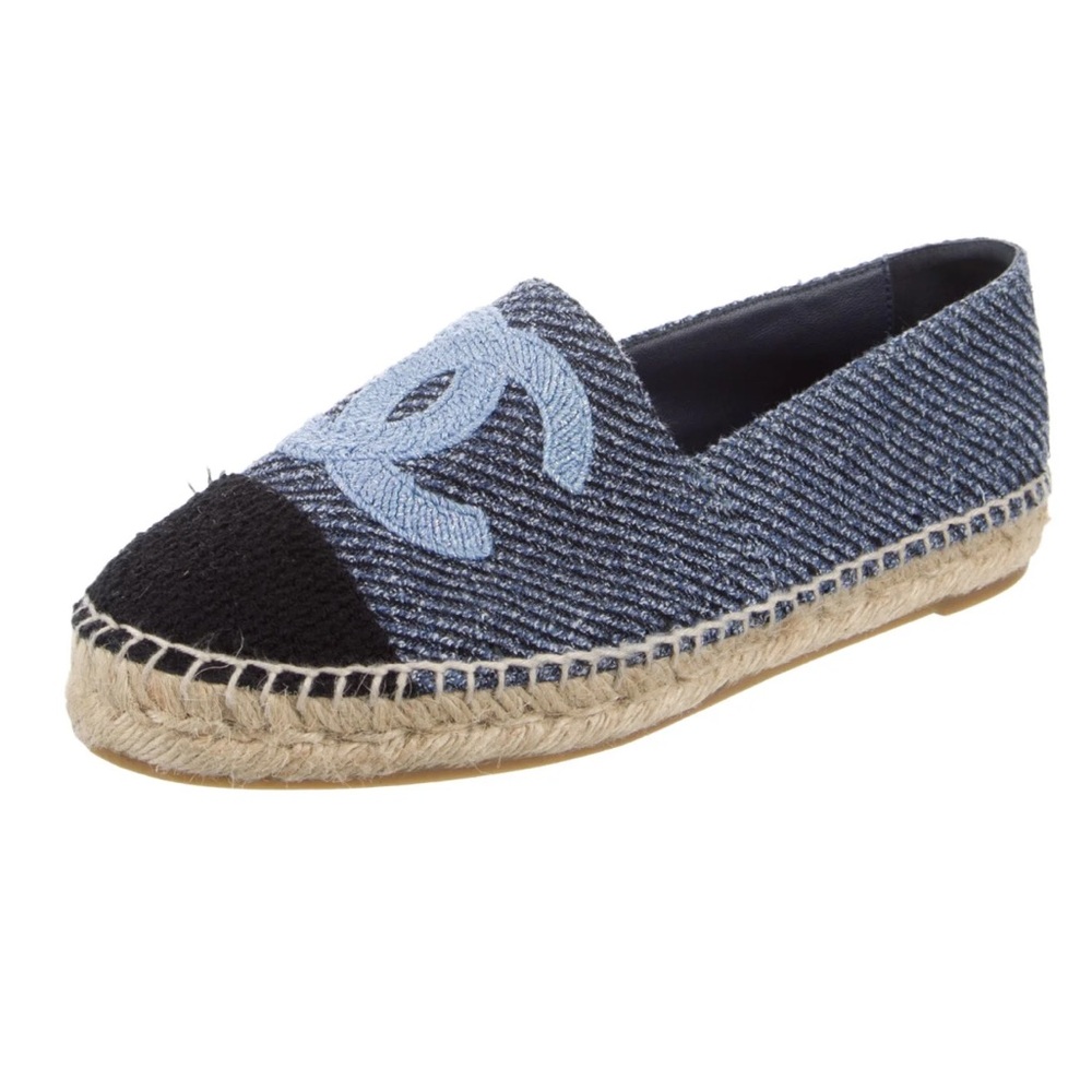 CHANEL 🩵 Espadrilles Blue Canvas size 37